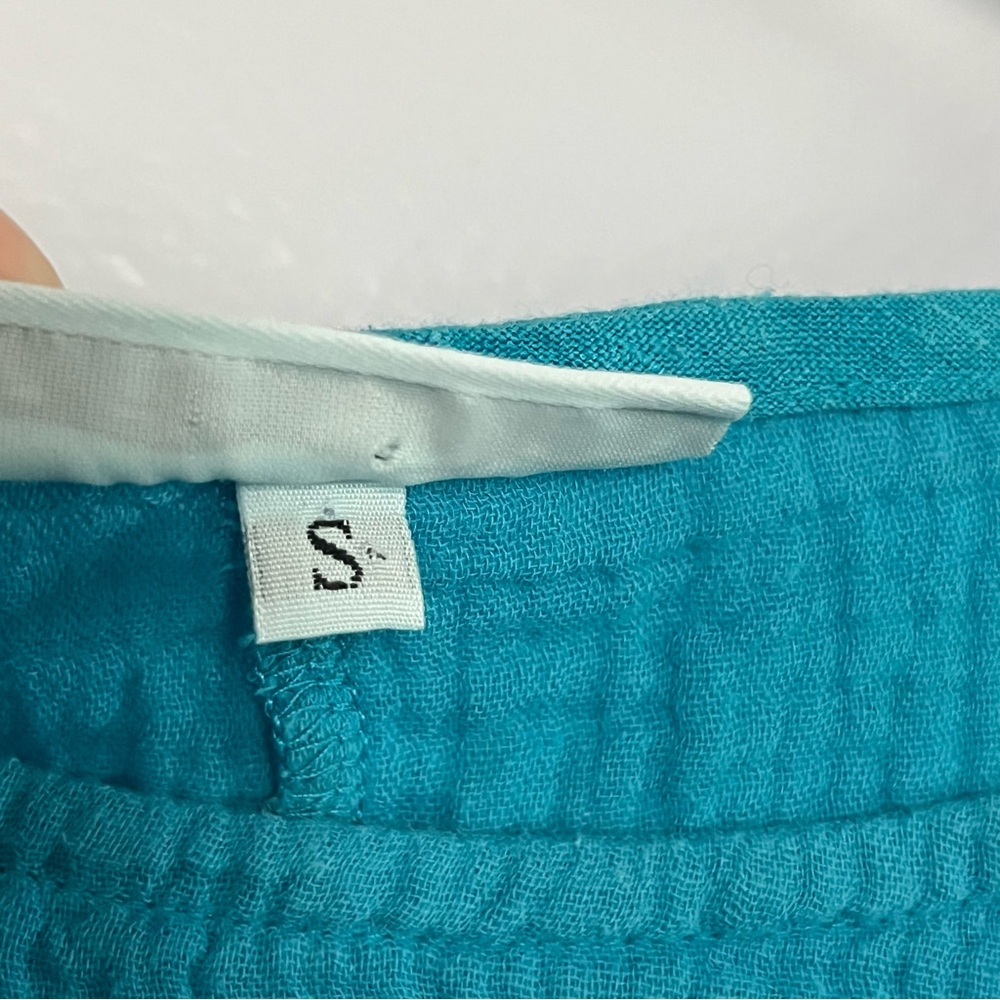 Bryn Walker Turquoise Gauze Asymmetrical Tunic Top‎ - Small - Picture 4 of 5